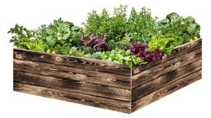 ATMOWOOD Lesena visoka greda 120 x 120 x 40 cm - ožgana