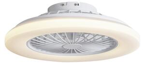 Stropni ventilator bel 48,5 cm vklj. LED z možnostjo zatemnitve v Kelvinih z daljinskim upravljalnikom - Clemo