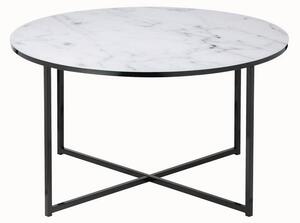 Livetastic Klubska Miza Marble, Bela, Črna