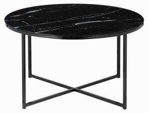 Livetastic Klubska Miza Marble, Črna