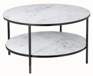 Livetastic Klubska Miza Marble, Bela, Črna