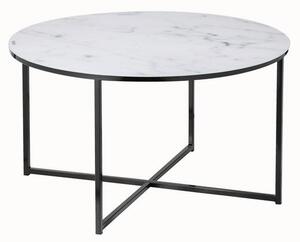 Livetastic Klubska Miza Marble, Bela, Črna