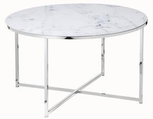 Livetastic Klubska Miza Marble, Bela