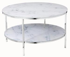 Livetastic Klubska Miza Marble, Bela