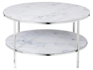 Livetastic Klubska Miza Marble, Bela