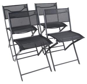Ambia Garden Set Vrtnih Stolov Sumila, Črna, 4-Delni