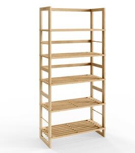 Leseni regal s policami ÖLAND, 58x27x136cm, 5 polic, rjav