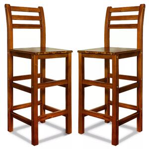 Barski stoli OSLO z naslonjali, 2 kosa, 40,5x36x110cm, naravno rjavo