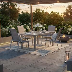 Gardenson Vrtni Set Amalfi, 5-delni, Raztegljiva Miza