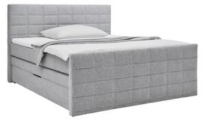Mömax Postelja Boxspring Damon, Srebrna, 160x200