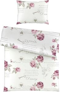 Modern Living Posteljnina Diary Rose, Bela, Bombaž, 60/80, 140/200