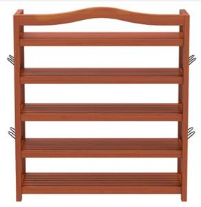 Regal za čevlje RUSTIC, 5 polic, 75x26x82cm, naravno rjav