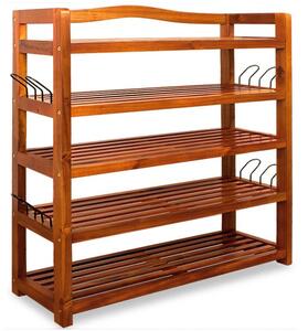 Regal za čevlje RUSTIC, 5 polic, 75x26x82cm, naravno rjav