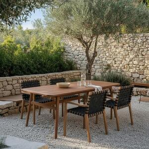 Bessagi Garden Vrtna Miza Nicola, Barva Oreha, 160-200x90
