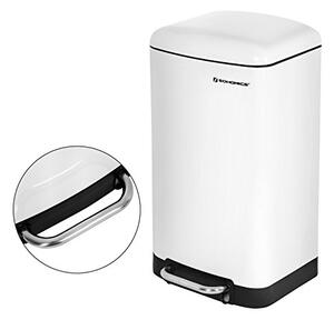 Koš za smeti s počasnim zapiranjem SLOW, 30l, bel SongmicsHome