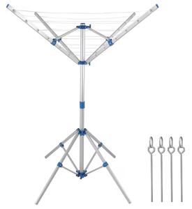 Aluminijasto stojalo za sušenje perila FALCO, 103×168cm, srebrno