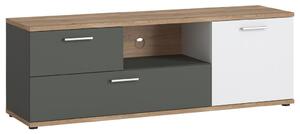 Modern Living Tv-element Twenty, Bela, Barva Hrasta, Barva Grafita