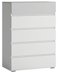 Premium Living Komoda Flexi, Bela, Siva Visok Sijaj