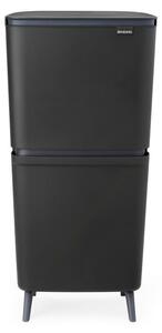 Temno siv plastičen koš za smeti 25+10+10 l za ločevanje odpadkov SortUp Recycle Hi – Brabantia