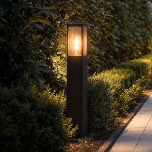 Searchlight Svetilka za pot Dubai, črna, ABS, polikarbonat, E27, Črna, Plastika, Sodobni
