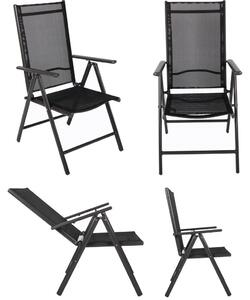 Gardenson Set Zložljivih Vrtnih Stolov Rona, Antracit, 4 Kos