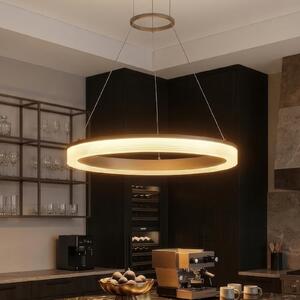 Searchlight LED-visoka svetilka Lumen Rings 1-žarnica, pesek, CCT, železo, z možnostjo, zatemnjen, Bež, Dnevna soba / jedilnica, Kovina, Sodobni