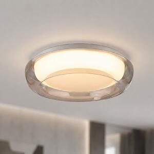Searchlight LED-stropna svetilka Jude Flush, jantarna, Ø 30 cm, CCT, zatemnjen, Rjava / rjasta, Dnevna soba / jedilnica, Kovina