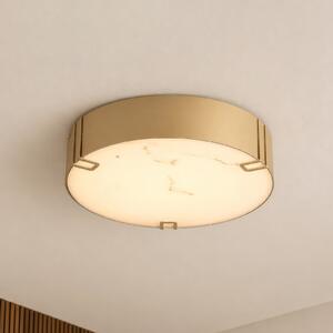 Searchlight LED-stropna svetilka Marmo, zlata barva, kovina, IP44, 3.000 K, zatemnjen, Zlata / medeninasta, Kopalnica, Kovina