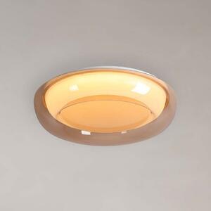 Searchlight LED-stropna svetilka Jude Flush, jantarna, Ø 40 cm, CCT, zatemnjen, Rjava / rjasta, Dnevna soba / jedilnica, Kovina