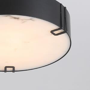 Searchlight LED-stropna svetilka Marmo, črna, kovina, IP44, 3.000 K, zatemnjen, Črna, Kopalnica, Kovina
