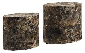Livetastic Set Klubskih Mizic Marble, Rjava, 2-Delni