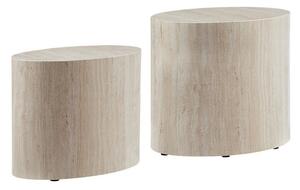 Livetastic Set Klubskih Mizic Beige, Bež, 2 Kos