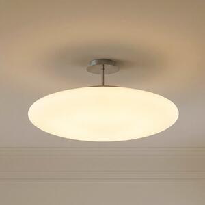 Lindby LED stropna svetilka Gunda, bela, steklo, Ø 48 cm, z možnostjo zatemnitve, zatemnjen, Bela, Dnevna soba / jedilnica, Steklo, Sodobni
