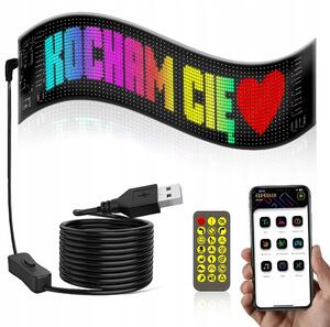 Fleksibilni LED RGB zaslon oglasna tabla USB 59cm aplikacija