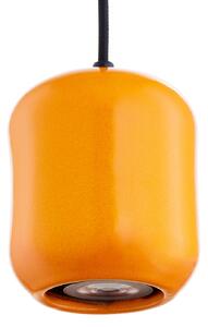 SIGMA Visoka svetilka Ceramic Barell, dolžina 10 cm, oranžna, keramika/jeklo, Oranžna, Dnevna soba / jedilnica, Keramika