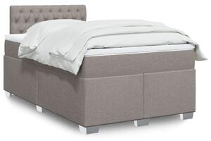 VidaXL Box spring postelja z vzmetnico taupe 120x190 cm blago