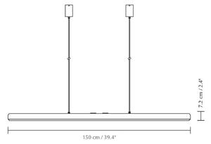 UMAGE LED viseča svetilka Hazel Branch, bela/medenina, 150 cm