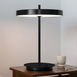 Namizna svetilka LED UMAGE Asteria Table, USB, črna/črna