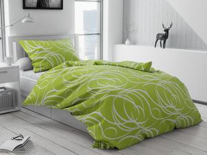 Bombažna posteljnina Aromis zelena hotelski žepek Dimenzije posteljnine: 70 x 90 cm | 140 x 200 cm