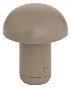 LED namizna svetilka FUNGHI 11,2 cm, rjava