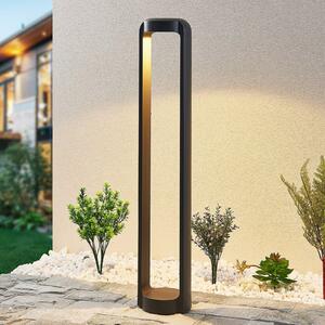 Lucande Lucidna LED luč za osvetlitev poti Habsa, 80 cm, antracitna barva, kovina, Črna, Kovina, Sodobni