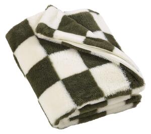 Bela/zelena odeja 130x170 cm Cosy Soft Checkerboard – Catherine Lansfield