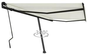 VidaXL Prostostoječa ročno zložljiva tenda 450x300 cm krem