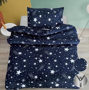 Krep posteljnina NIGHT SKY temno modra Dimenzije posteljnine: 70 x 90 cm | 140 x 200 cm