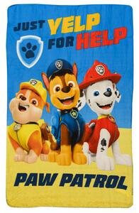 Otroška modra deka iz flisa PAW PATROL 100x150 cm