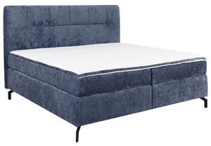 BOXSPRING POSTELJA 180 cm x 200 cm , tekstil modra