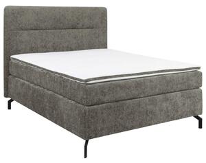 BOXSPRING POSTELJA 140 cm x 200 cm , tekstil siva