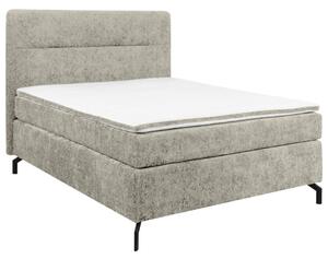 BOXSPRING POSTELJA 140 cm x 200 cm , tekstil svetlo siva