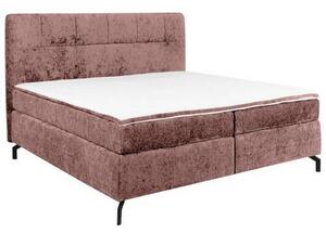 BOXSPRING POSTELJA 160 cm x 200 cm , tekstil vinsko rdeča