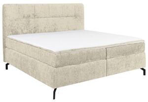 BOXSPRING POSTELJA 160 cm x 200 cm , tekstil barve šampanjca